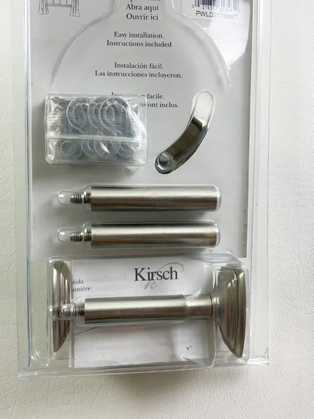 Kirsch Knob Tiebacks Satin Nickel 2 Pairs K36